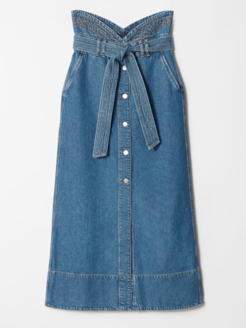 & other stories Denim Maxi Skirt *missing belt